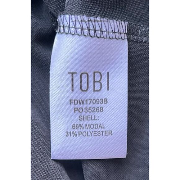 NWT Tobi Queen Elizabeth Asymmetrical Wrap Mini Dress in Black, Size Small - Picture 12 of 16